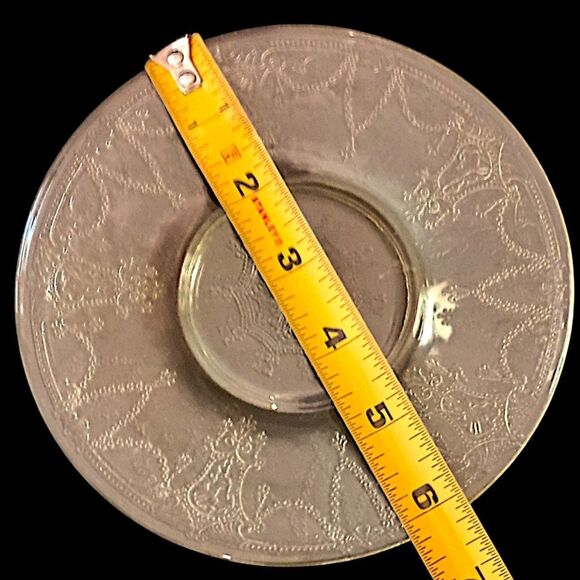 2 Cameo Ballerina Depression Glass Cup Saucer Set Yellow Anchor Hocking Vintage - Picture 4 of 16